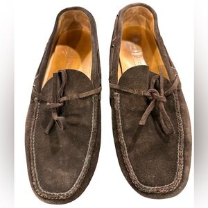 Prada “Car Shoe” Brown Suede Loafers